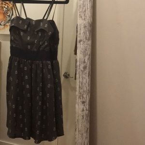 Spaghetti strap swing owl dress